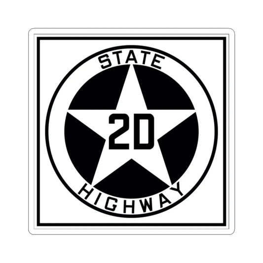 Texas 2D 1917 (Texas) (Road Sign) STICKER Vinyl Kiss-Cut Decal 2 Inch White - The Sticker Space