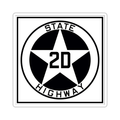 Texas 2D 1917 (Texas) (Road Sign) STICKER Vinyl Kiss-Cut Decal 3 Inch White - The Sticker Space
