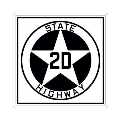 Texas 2D 1917 (Texas) (Road Sign) STICKER Vinyl Kiss-Cut Decal 6 Inch White - The Sticker Space