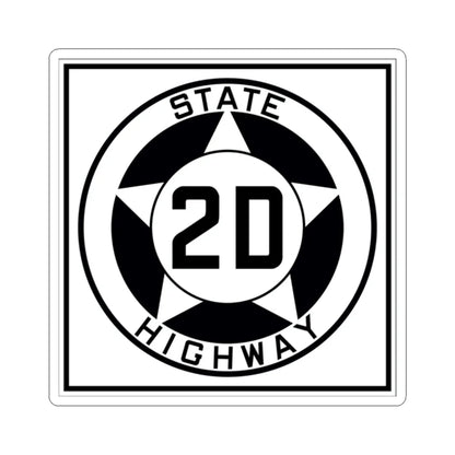 Texas 2D 1935 (Texas) (Road Sign) STICKER Vinyl Kiss-Cut Decal 2 Inch White - The Sticker Space