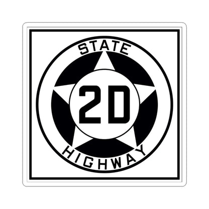 Texas 2D 1935 (Texas) (Road Sign) STICKER Vinyl Kiss-Cut Decal 3 Inch White - The Sticker Space