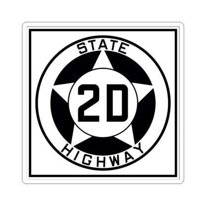 Texas 2D 1935 (Texas) (Road Sign) STICKER Vinyl Kiss-Cut Decal 4 Inch White - The Sticker Space