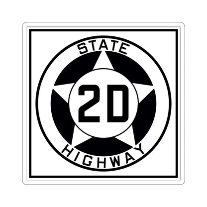 Texas 2D 1935 (Texas) (Road Sign) STICKER Vinyl Kiss-Cut Decal 6 Inch White - The Sticker Space