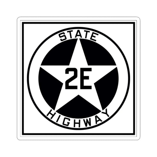 Texas 2E 1917 (Texas) (Road Sign) STICKER Vinyl Kiss-Cut Decal 2 Inch White - The Sticker Space