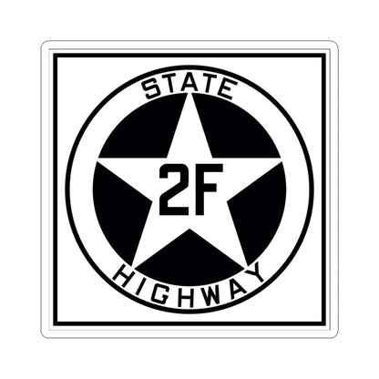 Texas 2F 1917 (Texas) (Road Sign) STICKER Vinyl Kiss-Cut Decal 4 Inch White - The Sticker Space