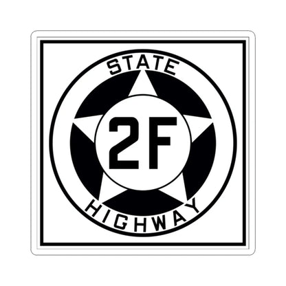 Texas 2F 1935 (Texas) (Road Sign) STICKER Vinyl Kiss-Cut Decal 2 Inch White - The Sticker Space