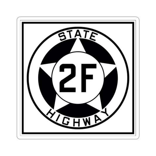 Texas 2F 1935 (Texas) (Road Sign) STICKER Vinyl Kiss-Cut Decal 2 Inch White - The Sticker Space