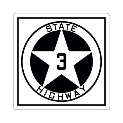 Texas 3 1917 (Texas) (Road Sign) STICKER Vinyl Kiss-Cut Decal 4 Inch White - The Sticker Space