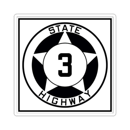 Texas 3 1935 (Texas) (Road Sign) STICKER Vinyl Kiss-Cut Decal 2 Inch White - The Sticker Space