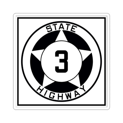 Texas 3 1935 (Texas) (Road Sign) STICKER Vinyl Kiss-Cut Decal 6 Inch White - The Sticker Space