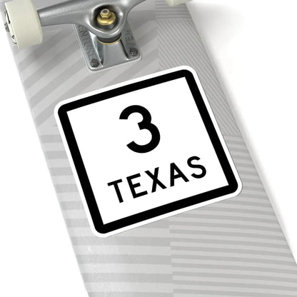 Texas 3 (Texas) (Road Sign) STICKER Vinyl Kiss-Cut Decal - The Sticker Space