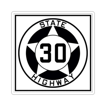 Texas 30 1935 (Texas) (Road Sign) STICKER Vinyl Kiss-Cut Decal 2 Inch White - The Sticker Space