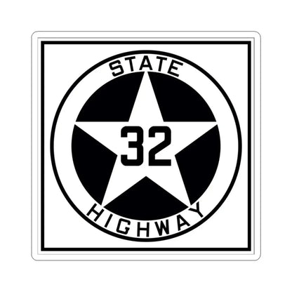 Texas 32 1917 (Texas) (Road Sign) STICKER Vinyl Kiss-Cut Decal 3 Inch White - The Sticker Space