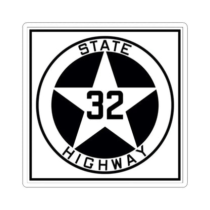 Texas 32 1917 (Texas) (Road Sign) STICKER Vinyl Kiss-Cut Decal 4 Inch White - The Sticker Space