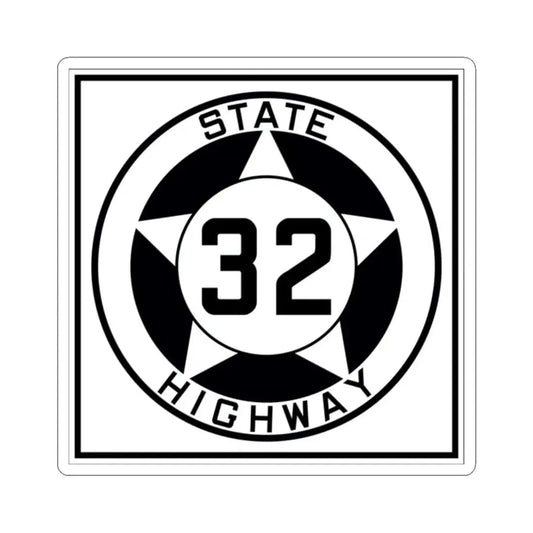 Texas 32 1935 (Texas) (Road Sign) STICKER Vinyl Kiss-Cut Decal 2 Inch White - The Sticker Space