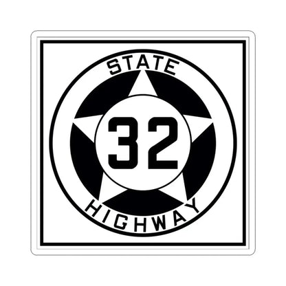 Texas 32 1935 (Texas) (Road Sign) STICKER Vinyl Kiss-Cut Decal 3 Inch White - The Sticker Space