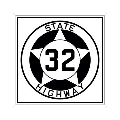 Texas 32 1935 (Texas) (Road Sign) STICKER Vinyl Kiss-Cut Decal 4 Inch White - The Sticker Space