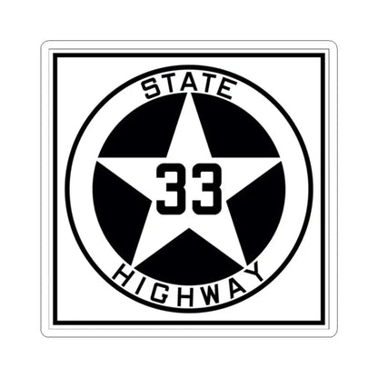 Texas 33 1917 (Texas) (Road Sign) STICKER Vinyl Kiss-Cut Decal 2 Inch White - The Sticker Space