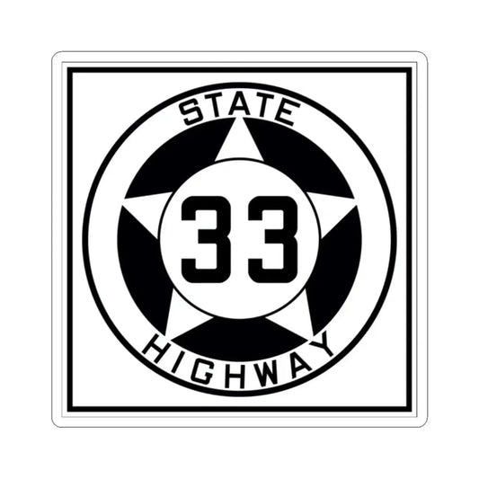 Texas 33 1935 (Texas) (Road Sign) STICKER Vinyl Kiss-Cut Decal 2 Inch White - The Sticker Space