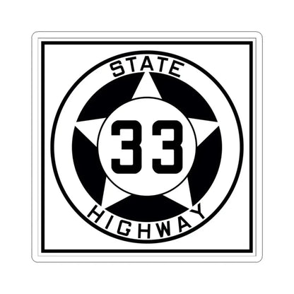 Texas 33 1935 (Texas) (Road Sign) STICKER Vinyl Kiss-Cut Decal 3 Inch White - The Sticker Space