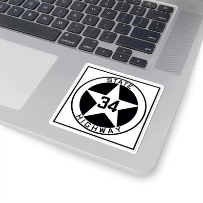 Texas 34 1917 (Texas) (Road Sign) STICKER Vinyl Kiss-Cut Decal - The Sticker Space
