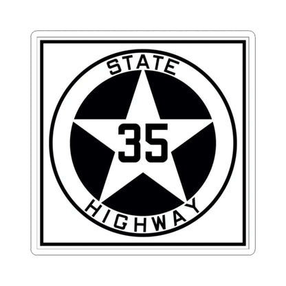 Texas 35 1917 (Texas) (Road Sign) STICKER Vinyl Kiss-Cut Decal 2 Inch White - The Sticker Space