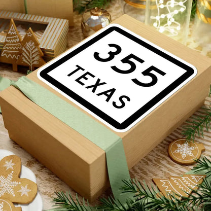 Texas 355 (Texas) (Road Sign) STICKER Vinyl Kiss-Cut Decal - The Sticker Space