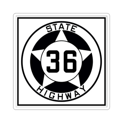 Texas 36 1935 (Texas) (Road Sign) STICKER Vinyl Kiss-Cut Decal 2 Inch White - The Sticker Space