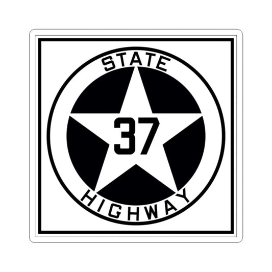 Texas 37 1917 (Texas) (Road Sign) STICKER Vinyl Kiss-Cut Decal 2 Inch White - The Sticker Space