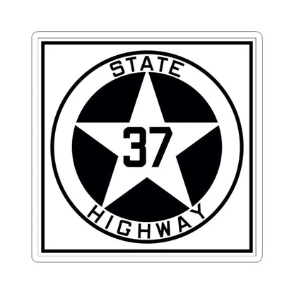 Texas 37 1917 (Texas) (Road Sign) STICKER Vinyl Kiss-Cut Decal 3 Inch White - The Sticker Space