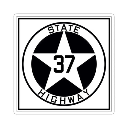 Texas 37 1917 (Texas) (Road Sign) STICKER Vinyl Kiss-Cut Decal 4 Inch White - The Sticker Space