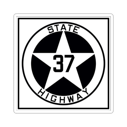 Texas 37 1917 (Texas) (Road Sign) STICKER Vinyl Kiss-Cut Decal 6 Inch White - The Sticker Space