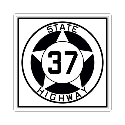 Texas 37 1935 (Texas) (Road Sign) STICKER Vinyl Kiss-Cut Decal 3 Inch White - The Sticker Space