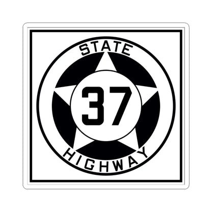 Texas 37 1935 (Texas) (Road Sign) STICKER Vinyl Kiss-Cut Decal 4 Inch White - The Sticker Space