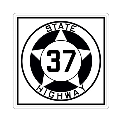 Texas 37 1935 (Texas) (Road Sign) STICKER Vinyl Kiss-Cut Decal 6 Inch White - The Sticker Space