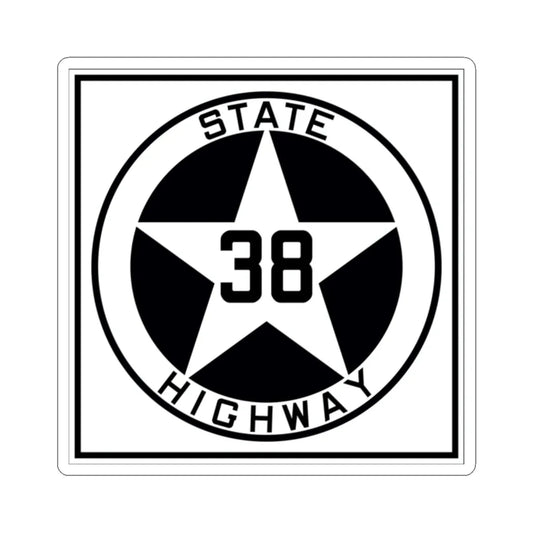 Texas 38 1917 (Texas) (Road Sign) STICKER Vinyl Kiss-Cut Decal 2 Inch White - The Sticker Space