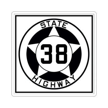 Texas 38 1935 (Texas) (Road Sign) STICKER Vinyl Kiss-Cut Decal 2 Inch White - The Sticker Space