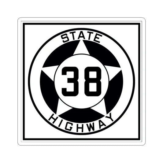 Texas 38 1935 (Texas) (Road Sign) STICKER Vinyl Kiss-Cut Decal 2 Inch White - The Sticker Space