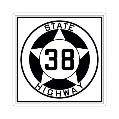 Texas 38 1935 (Texas) (Road Sign) STICKER Vinyl Kiss-Cut Decal 3 Inch White - The Sticker Space