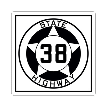 Texas 38 1935 (Texas) (Road Sign) STICKER Vinyl Kiss-Cut Decal 6 Inch White - The Sticker Space