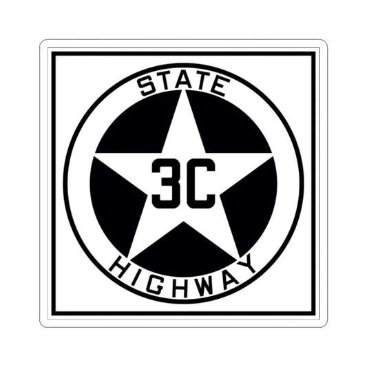 Texas 3C 1917 (Texas) (Road Sign) STICKER Vinyl Kiss-Cut Decal 2 Inch White - The Sticker Space