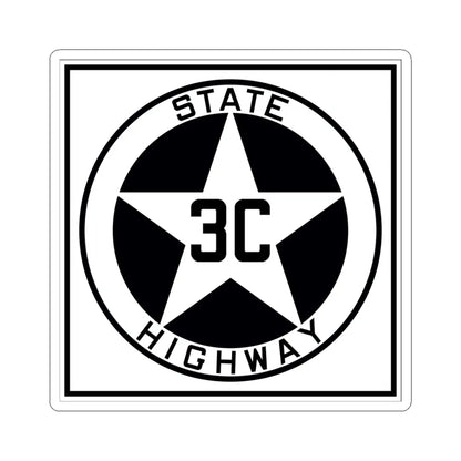 Texas 3C 1917 (Texas) (Road Sign) STICKER Vinyl Kiss-Cut Decal 6 Inch White - The Sticker Space