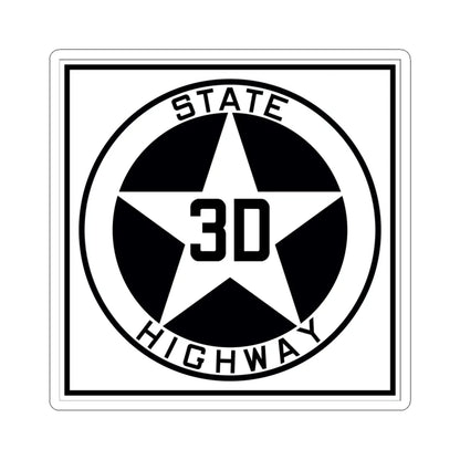 Texas 3D 1917 (Texas) (Road Sign) STICKER Vinyl Kiss-Cut Decal 6 Inch White - The Sticker Space