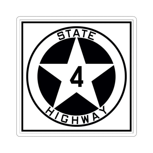 Texas 4 1917 (Texas) (Road Sign) STICKER Vinyl Kiss-Cut Decal 2 Inch White - The Sticker Space