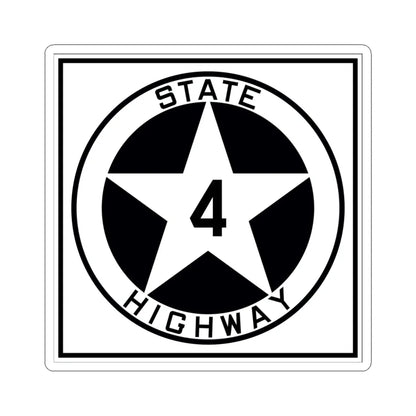 Texas 4 1917 (Texas) (Road Sign) STICKER Vinyl Kiss-Cut Decal 4 Inch White - The Sticker Space