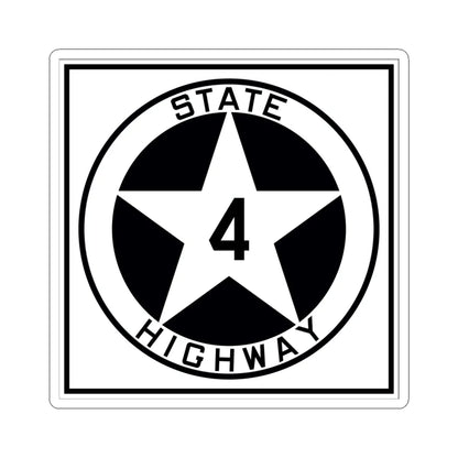 Texas 4 1917 (Texas) (Road Sign) STICKER Vinyl Kiss-Cut Decal 6 Inch White - The Sticker Space