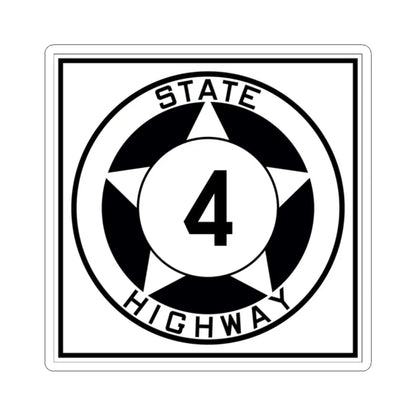 Texas 4 1935 (Texas) (Road Sign) STICKER Vinyl Kiss-Cut Decal 2 Inch White - The Sticker Space