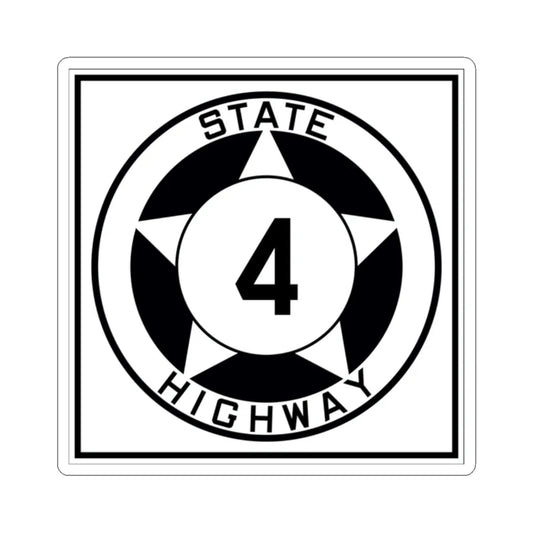 Texas 4 1935 (Texas) (Road Sign) STICKER Vinyl Kiss-Cut Decal 2 Inch White - The Sticker Space
