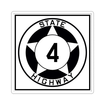Texas 4 1935 (Texas) (Road Sign) STICKER Vinyl Kiss-Cut Decal 6 Inch White - The Sticker Space