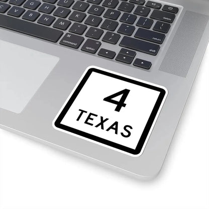 Texas 4 (Texas) (Road Sign) STICKER Vinyl Kiss-Cut Decal - The Sticker Space